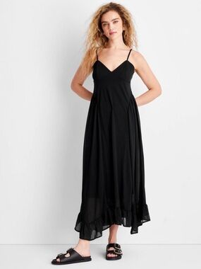 Women's Sleeveless Flutter Hem Maxi Dress - Future Collective